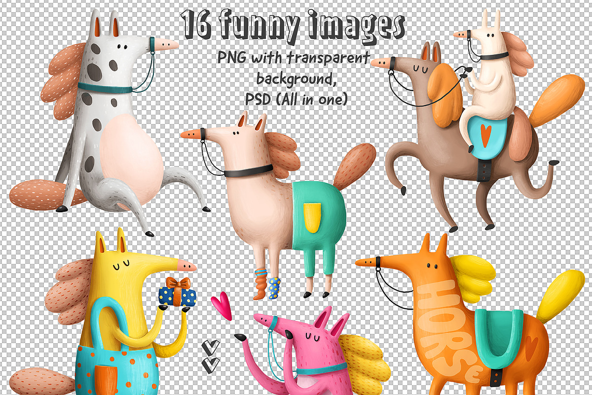 Collection of horses, an Animal Illustration by Anastasiya Klempach (Photo 4 of 5)