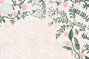 Neutral Floral Botanical Frame, a Decorative Illustration by Mughal Wallpaper (Thumbnail 4 of 4)