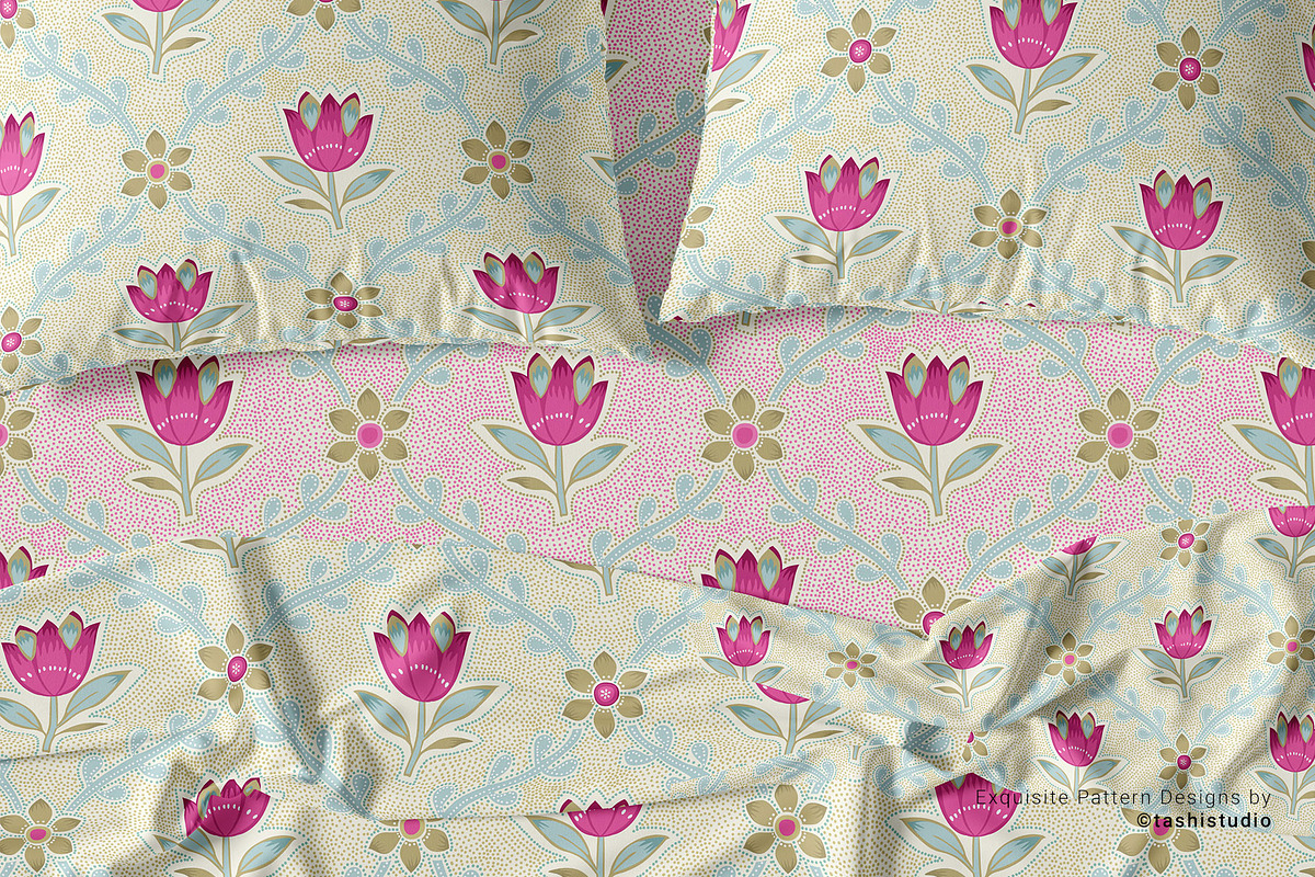 Issa Indian Buta Floral Patterns, a Pattern Graphic by Pink Linen (Photo 9 of 11)
