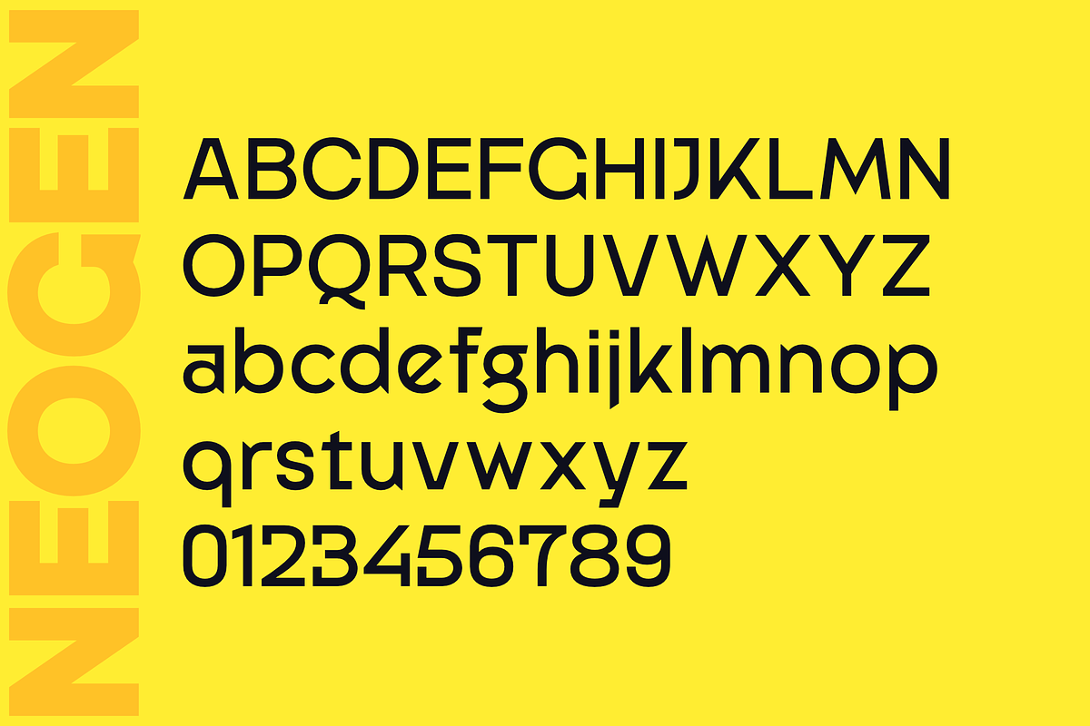 Neogen - Elegant Geometric Typeface, a Sans Serif Font by Sign Studio (Photo 13 of 15)