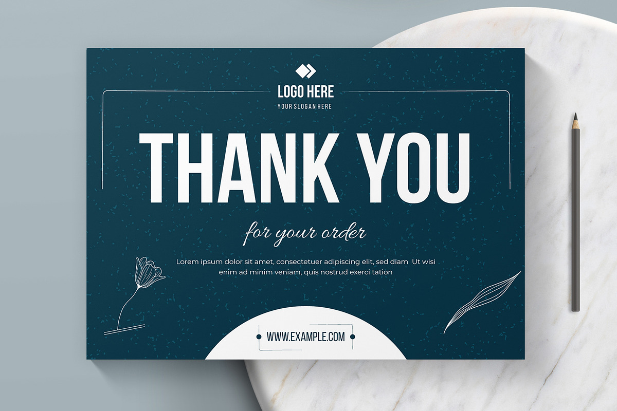 Thank You Card Layout, a Stationery Template by MightyDesign (Photo 2 of 6)