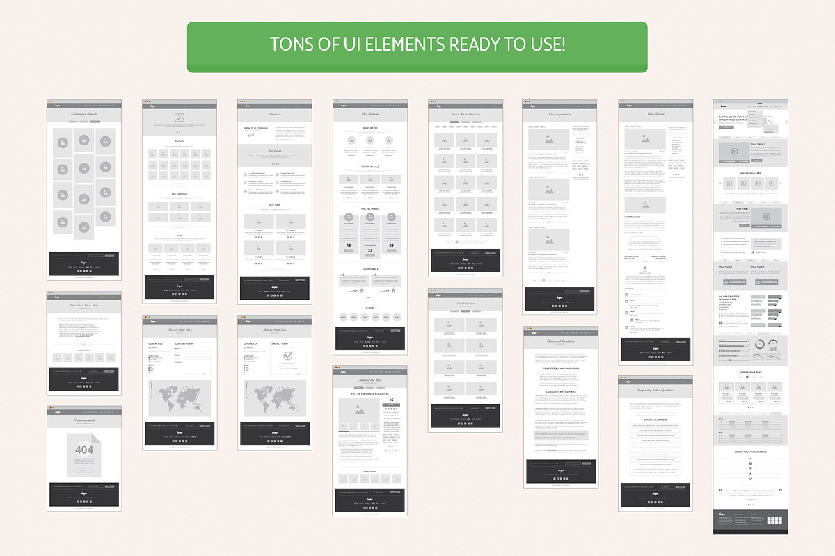 Wireframe and Sitemap Creator, a Wireframe Template by Sargatal (Photo 4 of 12)
