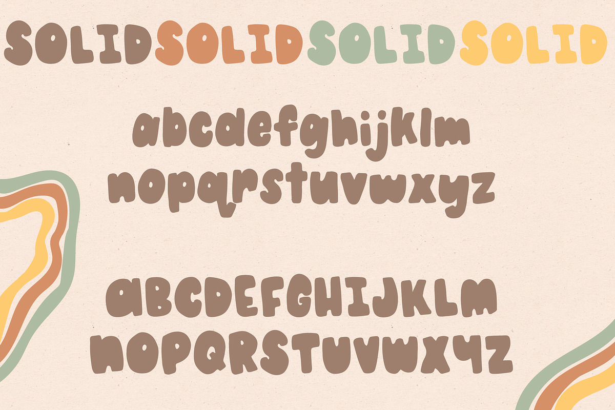 Pudding Pie Retro Font, a Sans Serif Font by Kellie Jayne Studio (Photo 6 of 8)