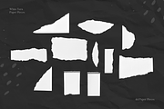 44 White Ripped Paper Pieces, a Texture Graphic by Ksuview (Thumbnail 2 of 5)
