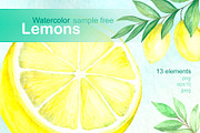 Watercolor lemons, an Illustration by Art Watercolor (Thumbnail 1 of 5)