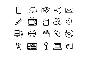 COMMUNICATION - Vector Line Icons