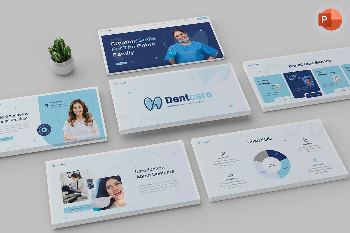 Dental Care and Clinic PowerPoint, a Presentation Template by Pixslides (Photo 1 of 8)