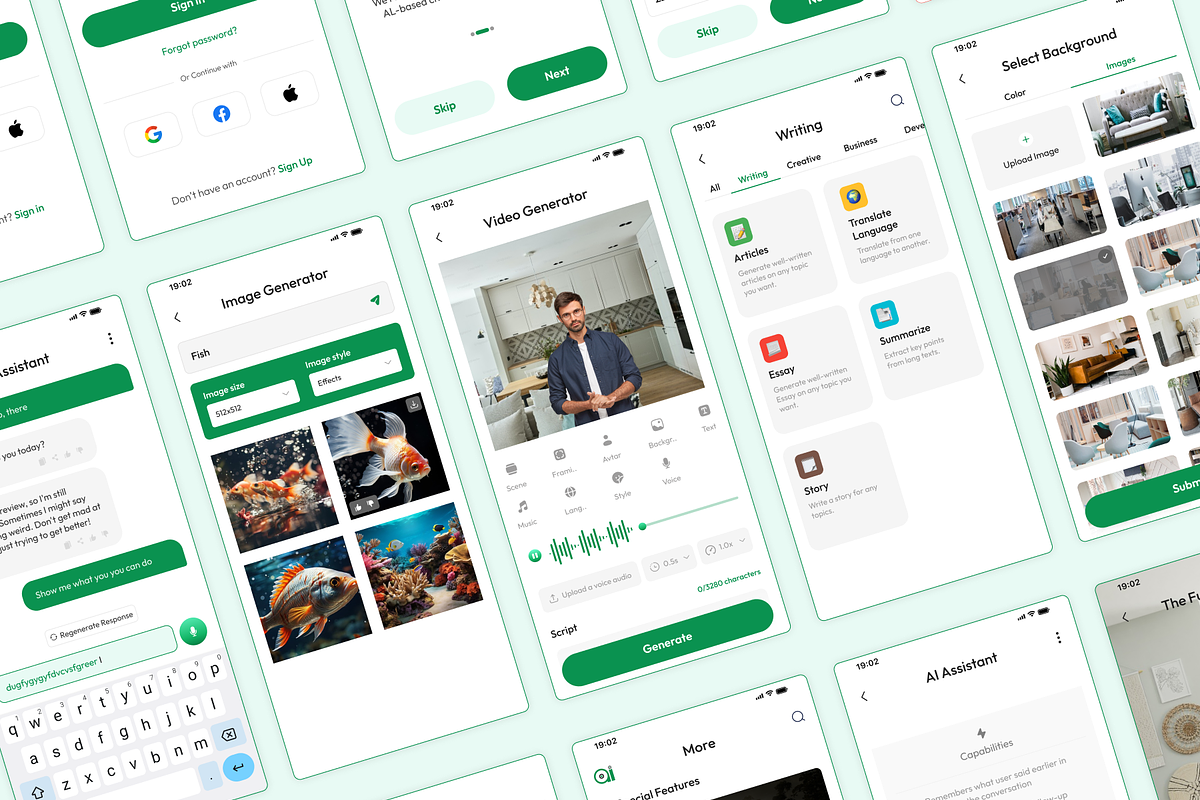 Prime AI App UI Kit, an UI Kit Template by Futurelens (Photo 5 of 6)