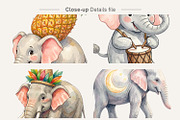 Cute Elephant Sublimation PNG, an Animal Illustration by Artnoy (Thumbnail 4 of 18)