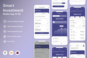 Smart Investment Mobile App UI Kit