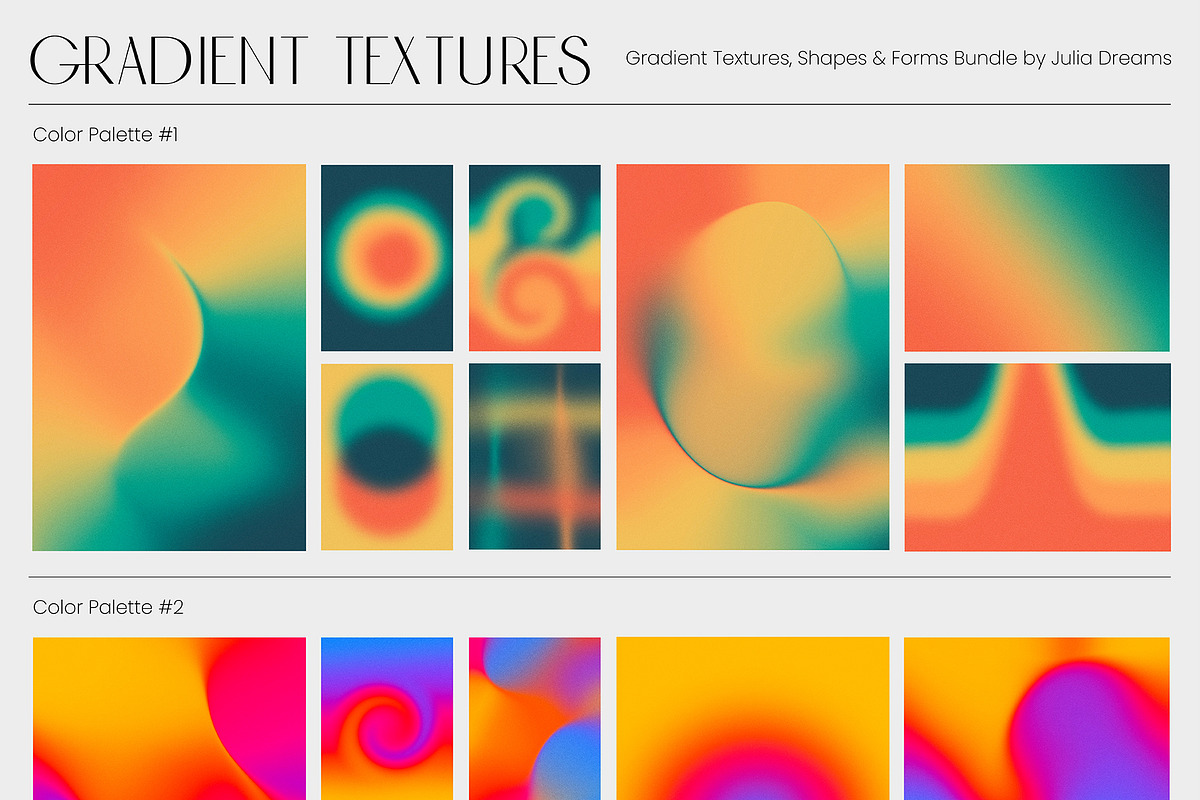 Gradient Textures Shapes 3D Objects, an Object Graphic by Julia Dreams (Photo 13 of 23)