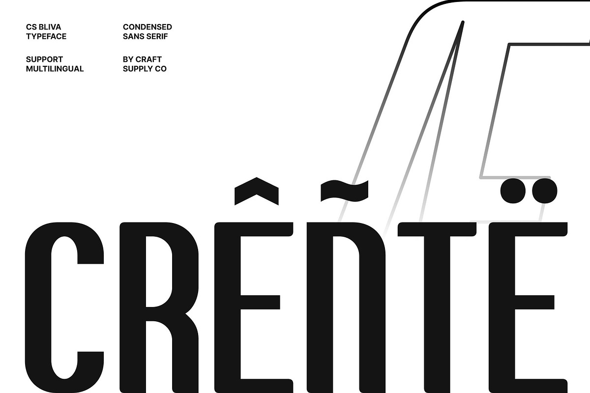CS Bliva– Condensed Font, a Sans Serif Font by Craft Supply Co. (Photo 7 of 8)