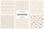 Hand drawn seamless cute patterns, a Pattern Graphic by ExpressShop (Thumbnail 1 of 5)