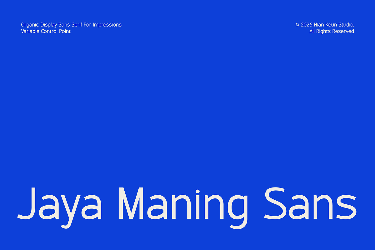 Jaya Maning Sans, a Sans Serif Font by Nian Keun Studio (Photo 1 of 11)