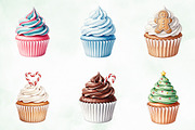 Christmas Cupcake Sublimation Bundle, an Illustration by Creative Art (Thumbnail 3 of 9)