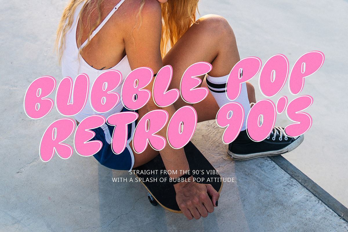 Defkins — The Bubble Pop Display Typ, a Font by Four Lines Std. (Photo 2 of 10)