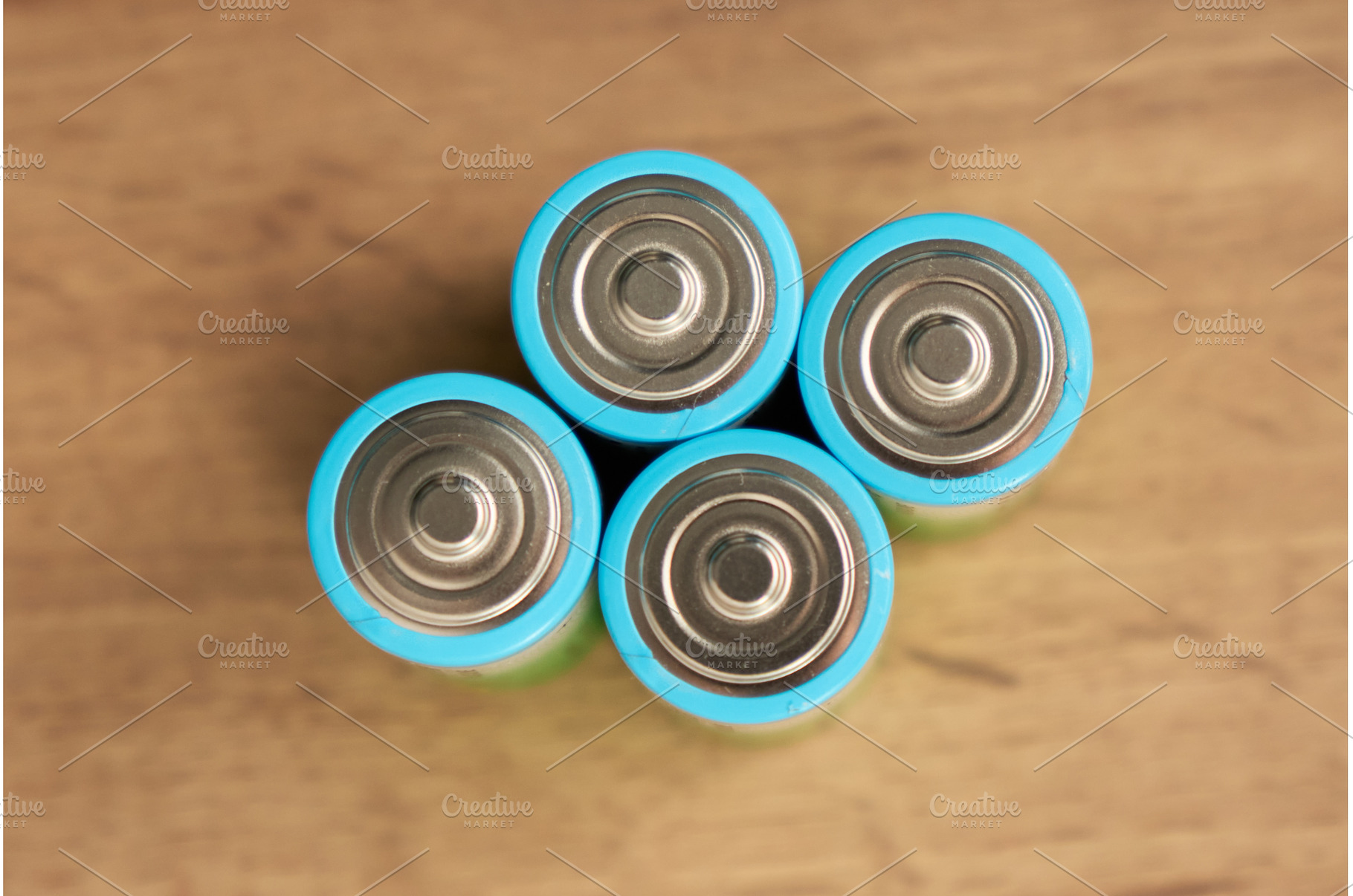 Four AA batteries are arranged in a, a Technology Photo by darksoul72