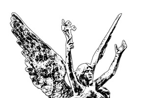 Woman angel sculpture isolated graphic, a Person Illustration by DanFLCreativo