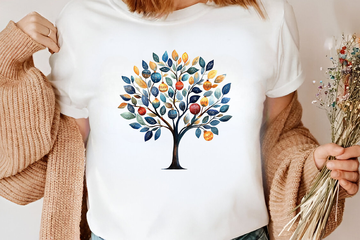 Boho Christmas Trees Clipart, an Illustration by Canvas Craft (Photo 7 of 8)
