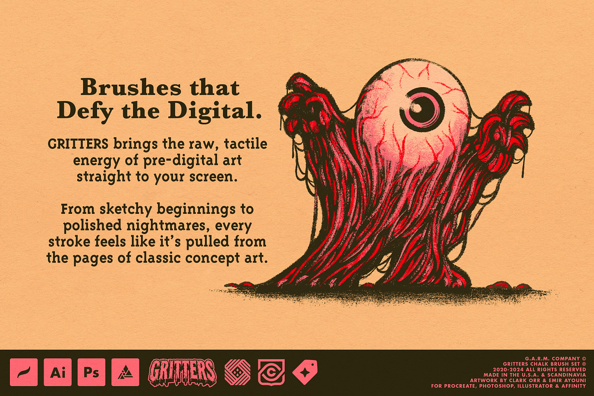 Gritters Chalk Brushes (Affinity), a Brush Add-On by G.A.R.M. Company (Photo 6 of 13)