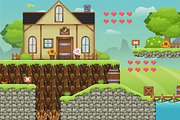 Platformer Game Tile Set 14, an Illustration by pzUH (Thumbnail 2 of 4)