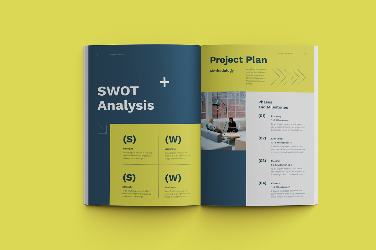 Minimal Business Proposal, a Stationery Template by Neermana (Photo 6 of 12)