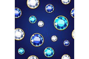 Precious stone seamless pattern, a Pattern Graphic by Elen_Art