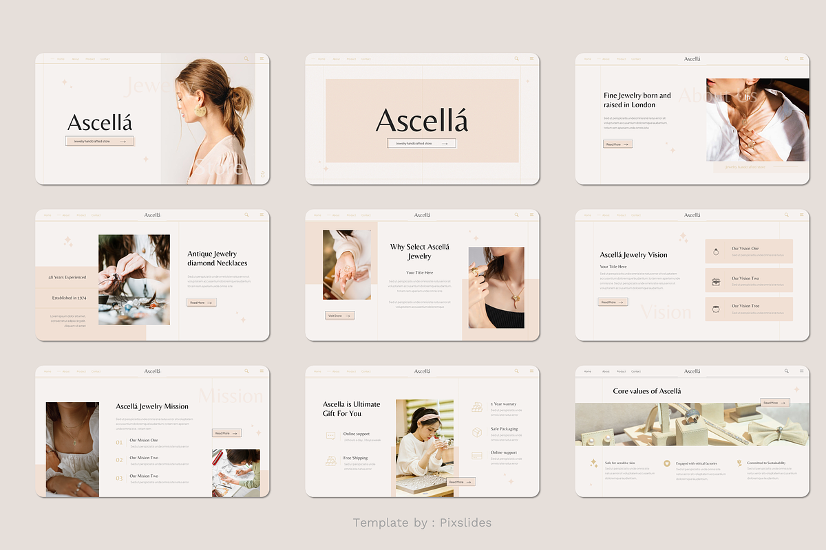 Jewelry Handcrafted Store Keynote, a Presentation Template by Pixslides (Photo 2 of 8)