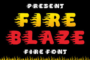 Fire Blaze - Flame Font, a Font by Fourteen Letter