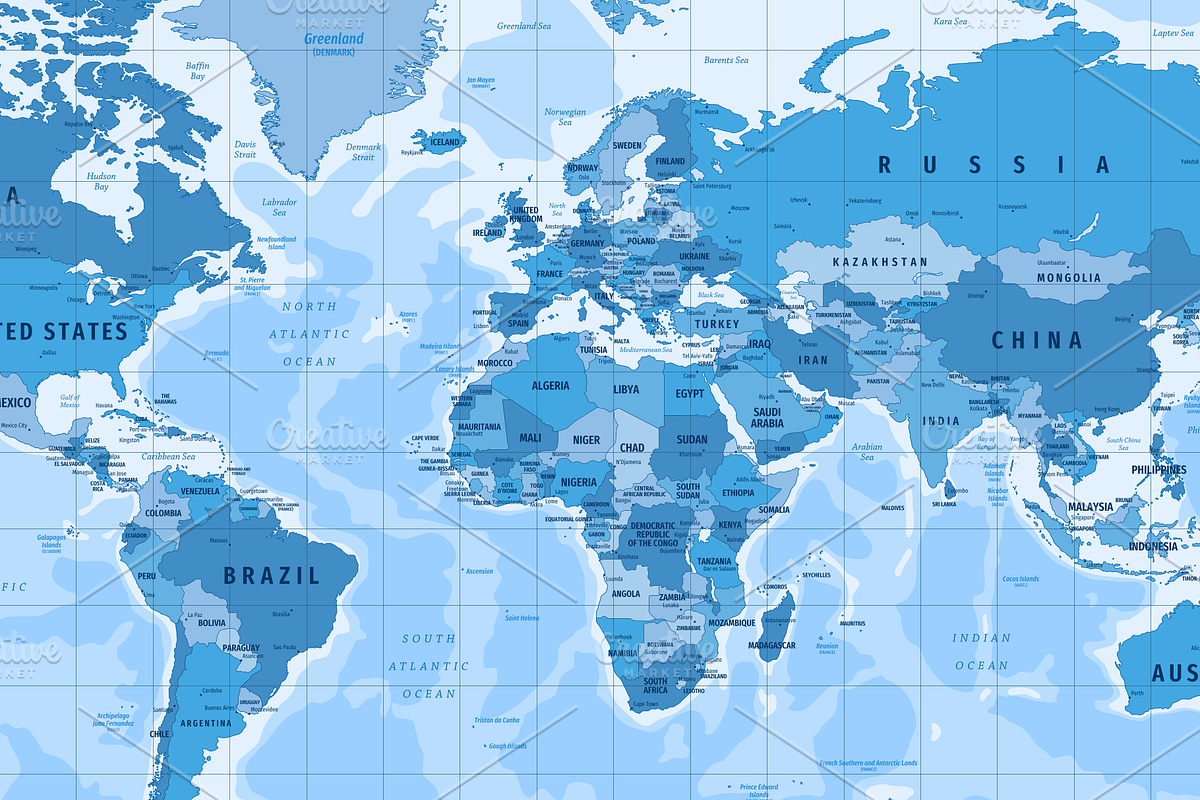 High Detailed Political World Map, an Illustration by ilynx (Photo 2 of 8)