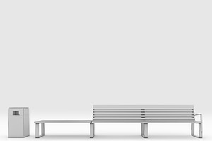 3D Model Bench Park 52