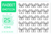 Stun and Angry Rabbit Emoticons, a Solid Icon by Designfour (Thumbnail 1 of 7)