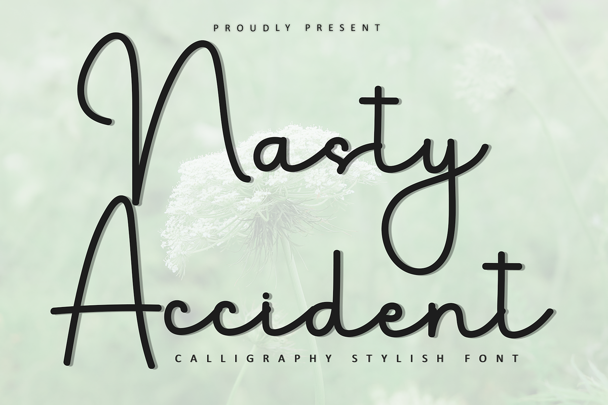 Nasty Accident, a Handwritten Font by InermediaSTUDIO (Photo 1 of 6)
