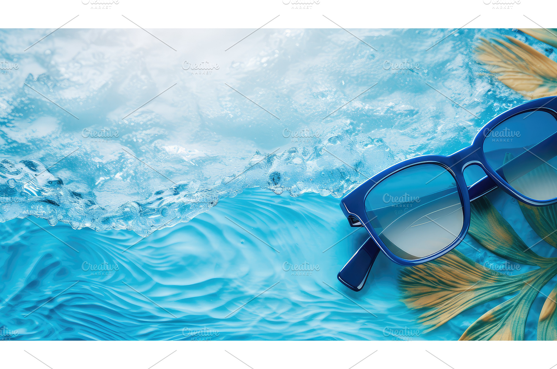 sunglasses blue photo background ai, a Background Photo by pikepicture