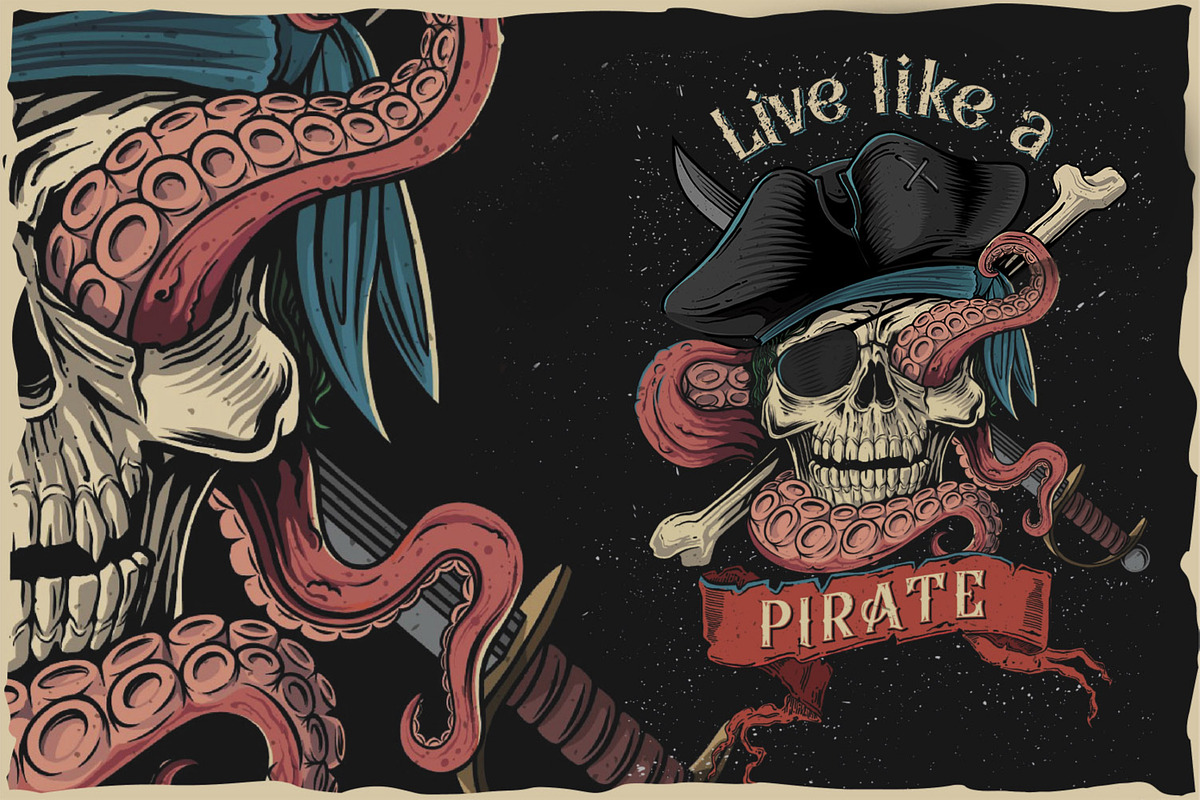 Pirates rum vintage typeface, a Symbol Font by Fractal fonts & graphics (Photo 4 of 5)