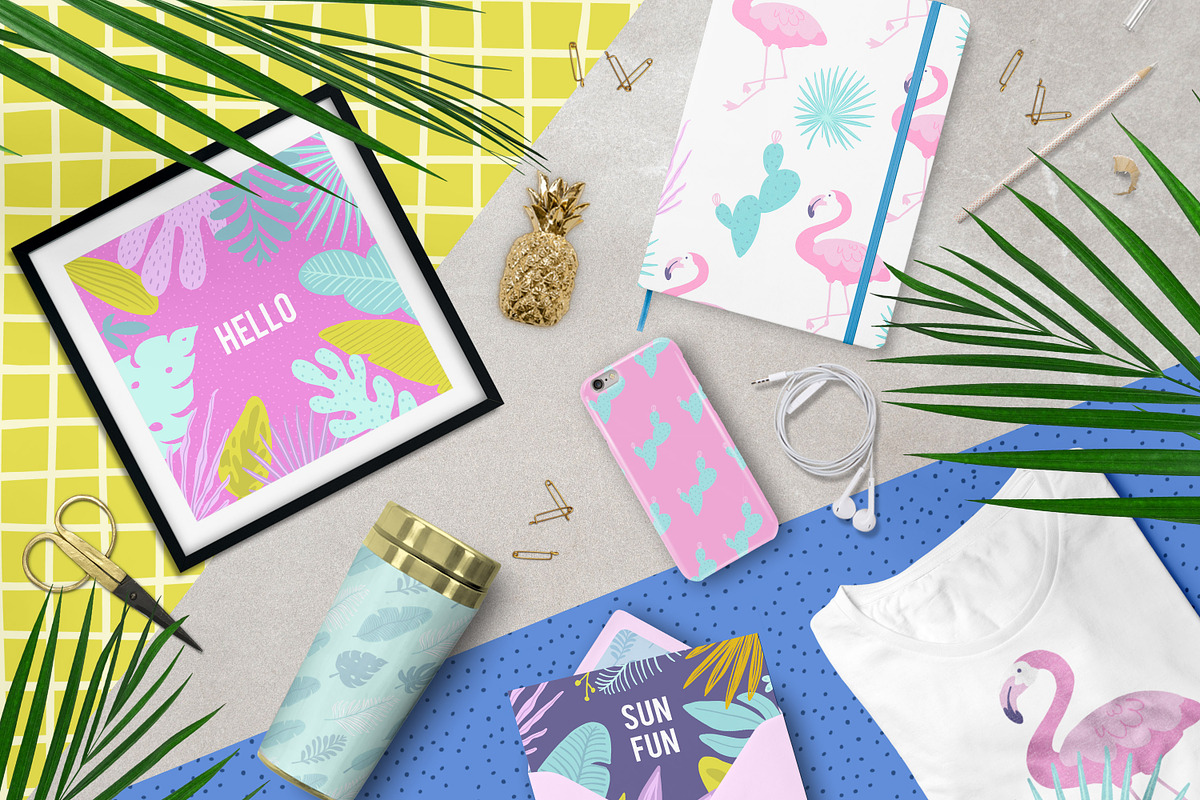 Tropical Paradise Set, an Illustration by Bosotochka♥Art (Photo 2 of 9)