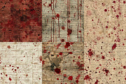 Bloody Letters Digital Paper, a Texture Illustration by DreamPrint404 (Thumbnail 3 of 3)