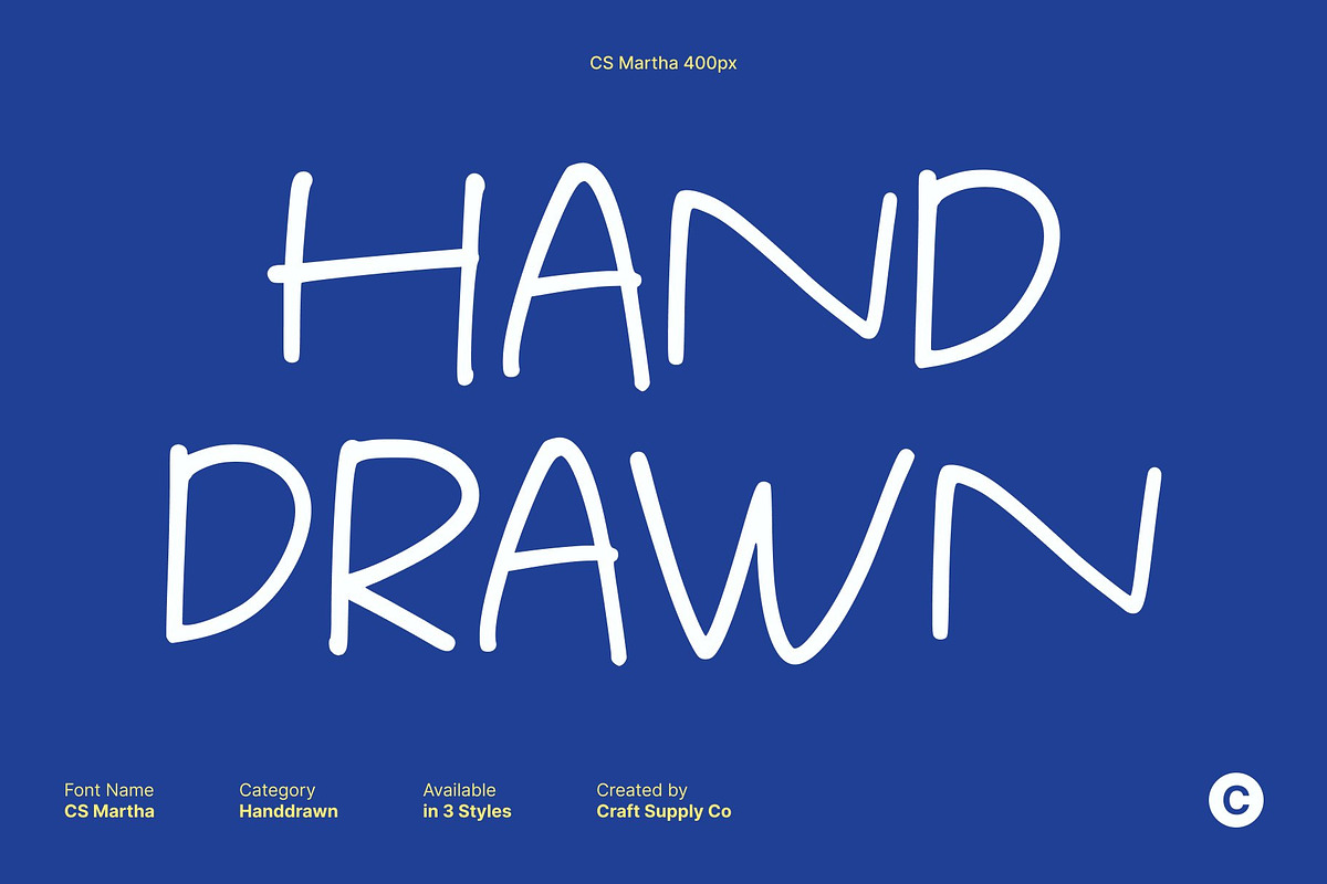 CS Martha – Handwritten Font, a Handwritten Font by Craft Supply Co. (Photo 2 of 8)