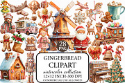 Gingerbread Clipart Bundle, an Illustration by Libby Wishes (Thumbnail 1 of 7)