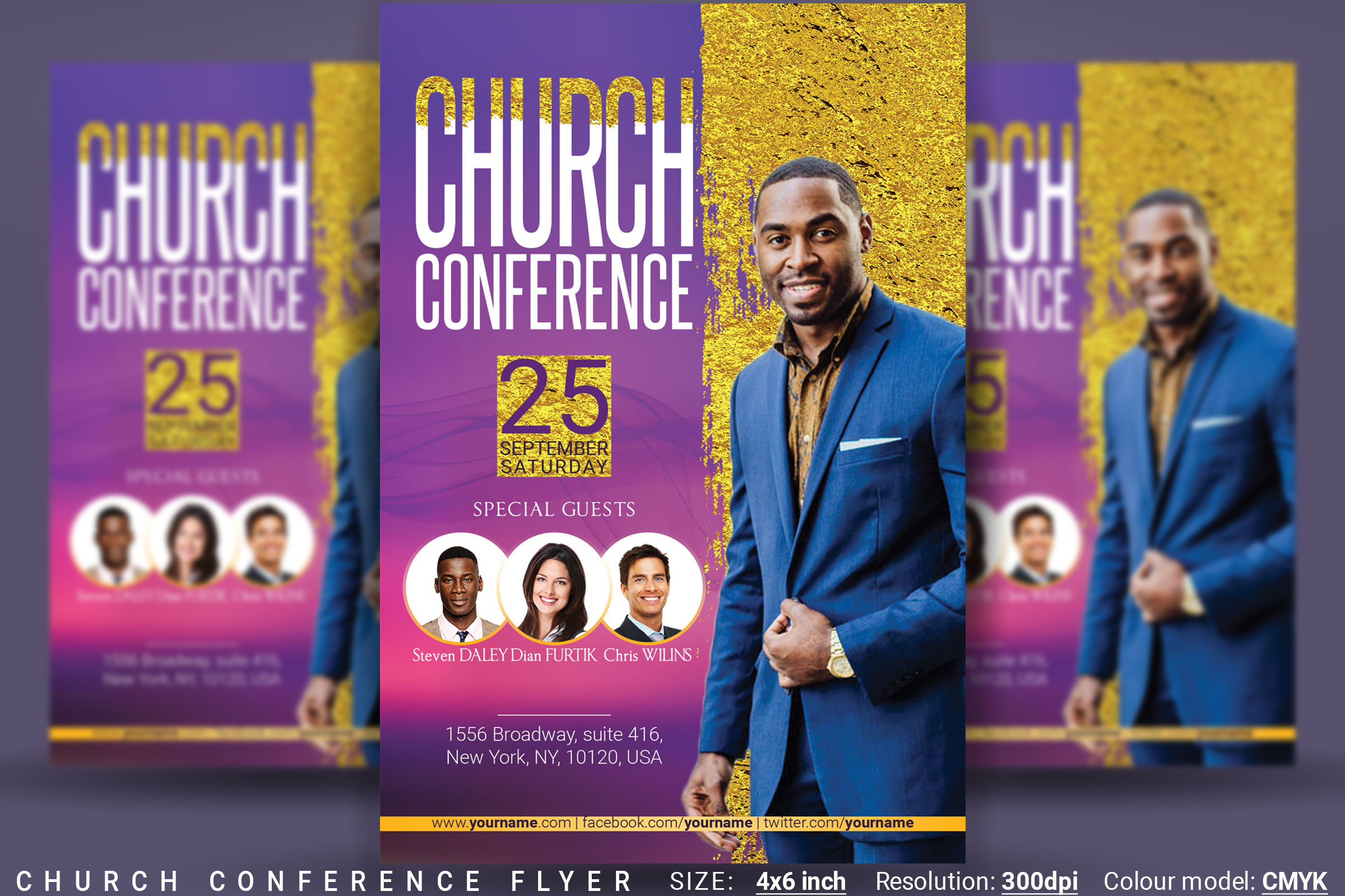 Church Conference Flyer Poster | Flyer Templates ~ Creative Market