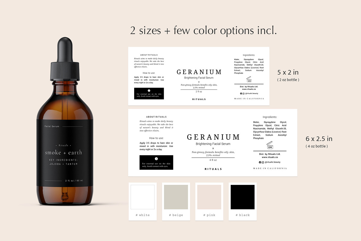 Cosmetic Label Bundle • Geranium, a Print Template by Sjá Agency (Photo 17 of 19)