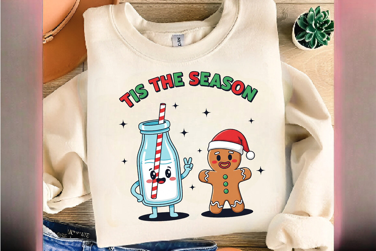 Christmas Milk and Cookies PNG, an Illustration by DreamArtGraphic (Photo 3 of 5)