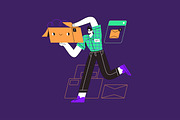 Online shopping & delivery concepts, a Person Illustration by PaperTrident (Thumbnail 11 of 11)