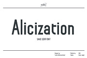 Alicization - Sans Serif, a Sans Serif Font by Teweka (Thumbnail 1 of 11)