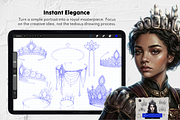 1500+ Hair Procreate Bundle, a Brush Add-On by Selentaori Studio (Thumbnail 8 of 15)
