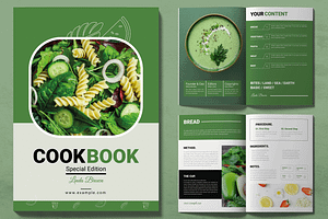 Cookbook Template Design Layout