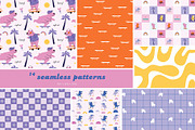 Cool Kid: 90s Graphic & Pattern Set, an Animal Illustration by AlekseliArt (Thumbnail 8 of 13)