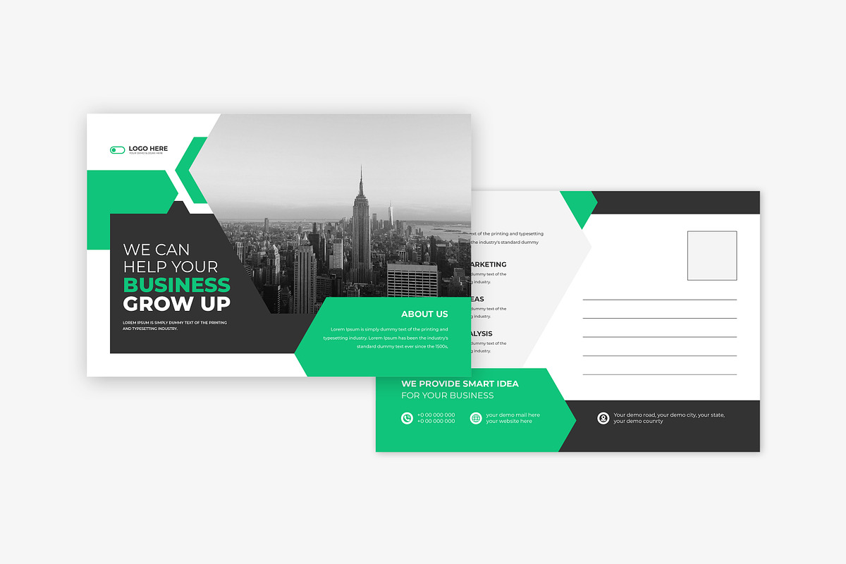 Postcard template design, a Card Template by Tanmoy Topu (Photo 4 of 6)