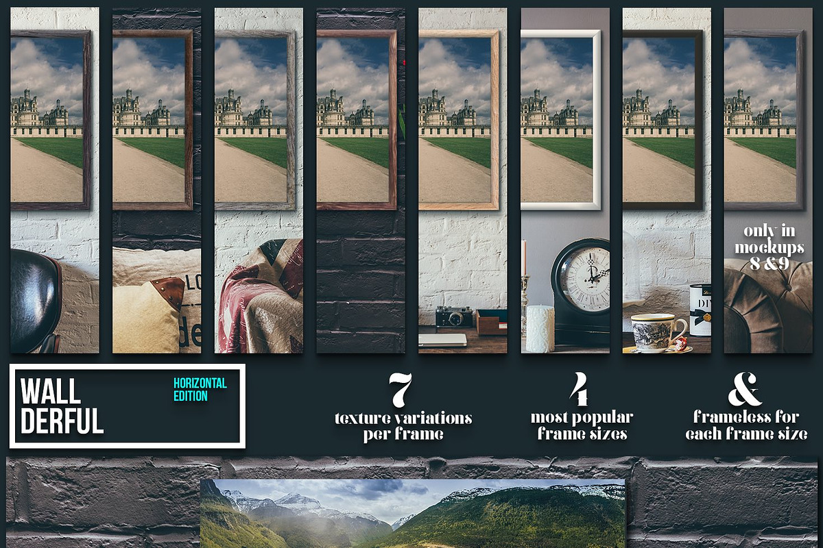 Wallderful - Horizontal Mockups, a Print Template by Frisk Shop (Photo 2 of 5)
