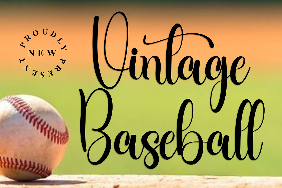 Vintage Baseball, a Handwritten Font by InermediaSTUDIO (Photo 1 of 8)